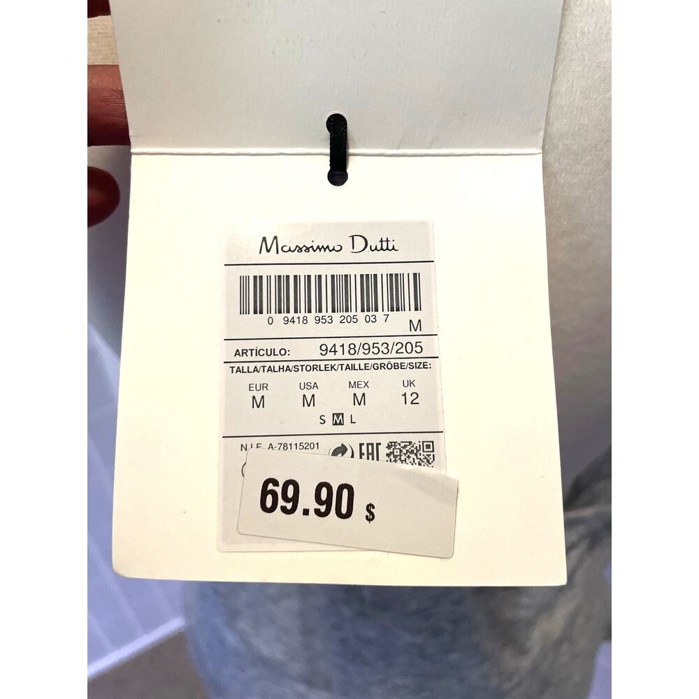Massimo Dutti NEW Gray Racerback Drape Tank M Super Soft Quiet Luxury Minimalist - Picture 5 of 10